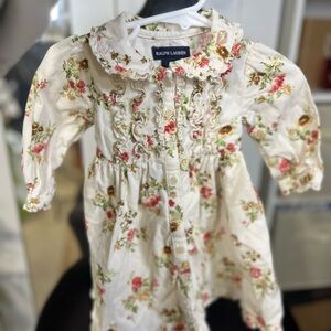 Ralph Lauren Floral Baby Girl Corduroy Dress - spring cottage dress